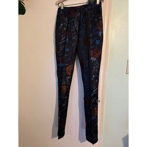 Talbot Runhof Bergdorf Goodman Jacquard Floral Pants High Waist Slim Fit Dressy